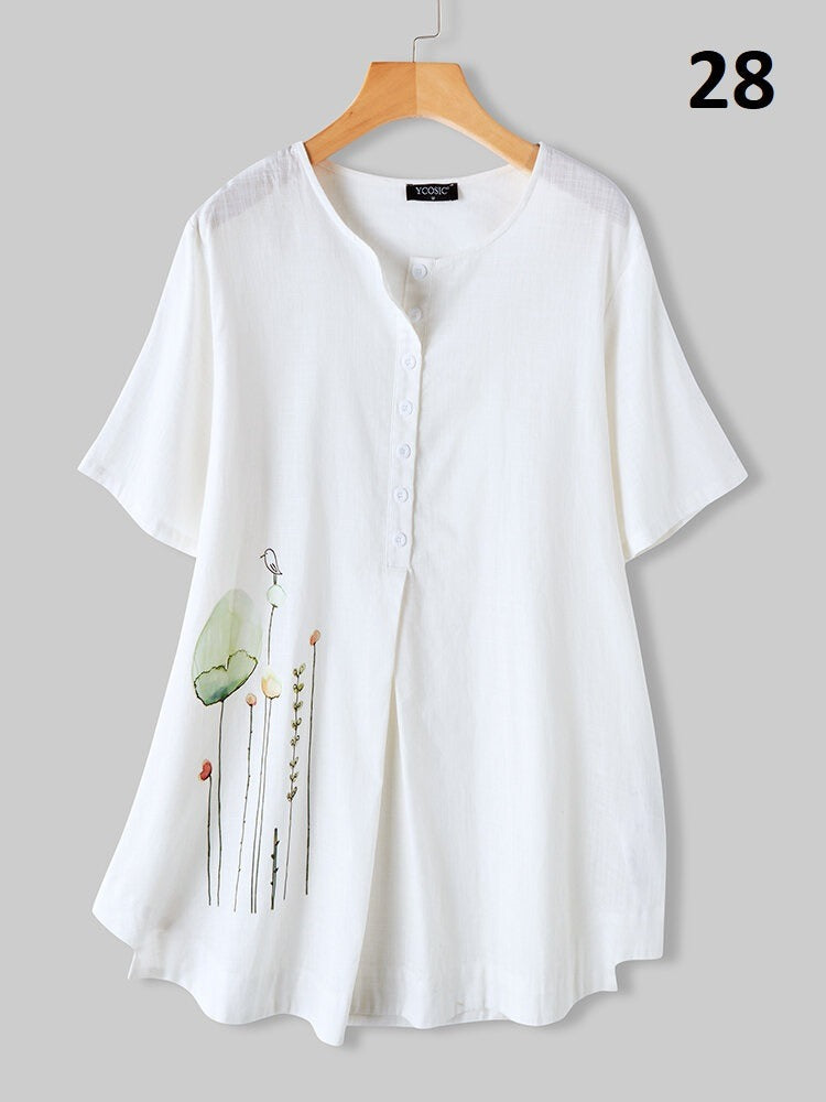 White Long Top-Tunic With Embroidery Work For Women